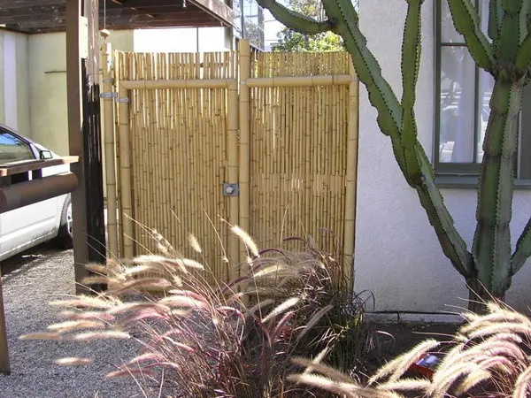 natural bamboo pole gate