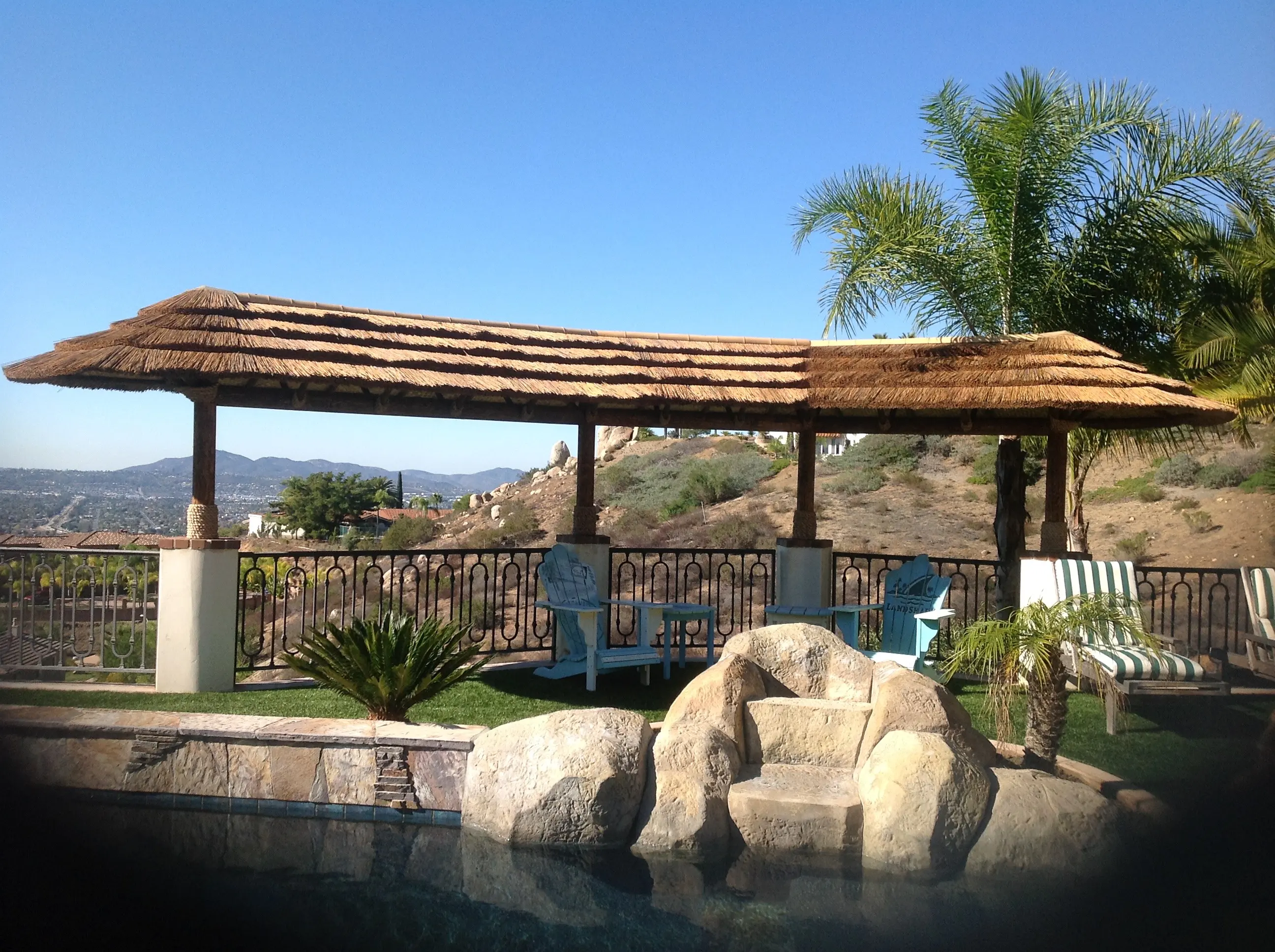 african reed thatch umbrella structure